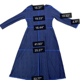 Bloomchic Womens Navy Fit & Flare Long Sleeve Midi Dress Size 14-16