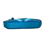 Genie Women’s Blue Beaded Satin Cloud Shaped Clutch Handbag Zipper Closure