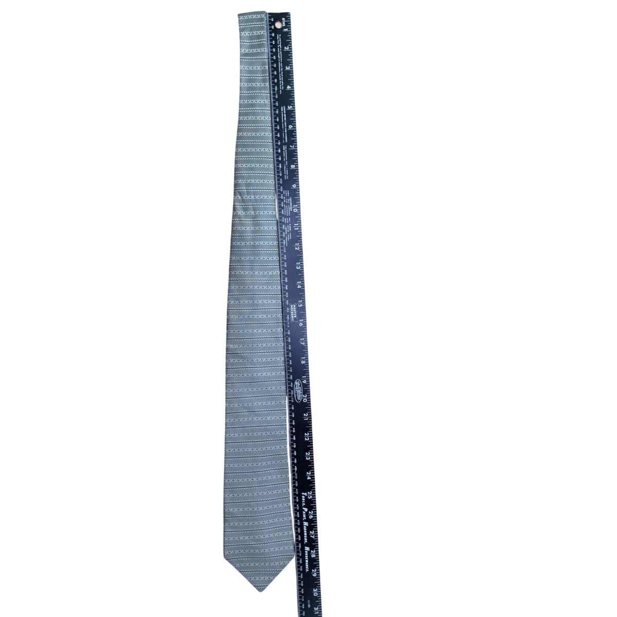 Jones New York Mens Gray 100% Silk Striped Necktie Elegant Pattern Classic Style