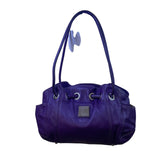 Tignanello Women’s Purple Leather With Dual Handles & Key-lace Shoulder Tote Bag