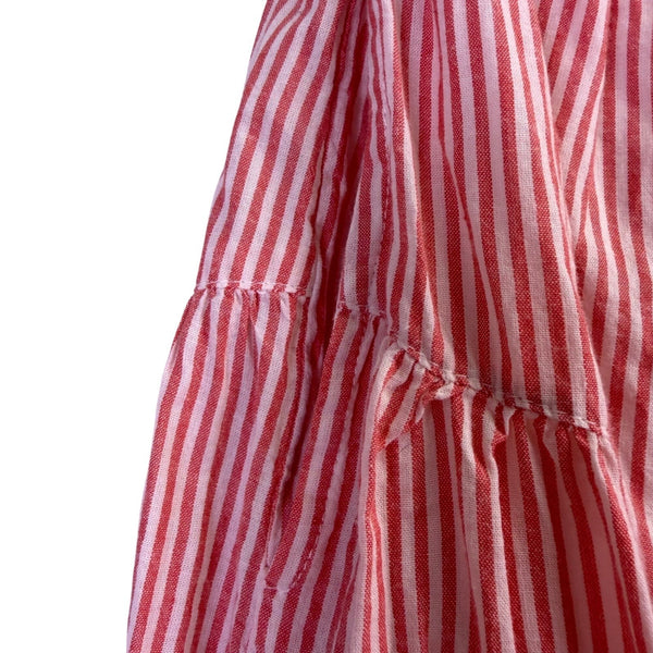 Free People Womens Pink Striped Maxi Sundress Sleeveless Smocked V-Neck Size XS