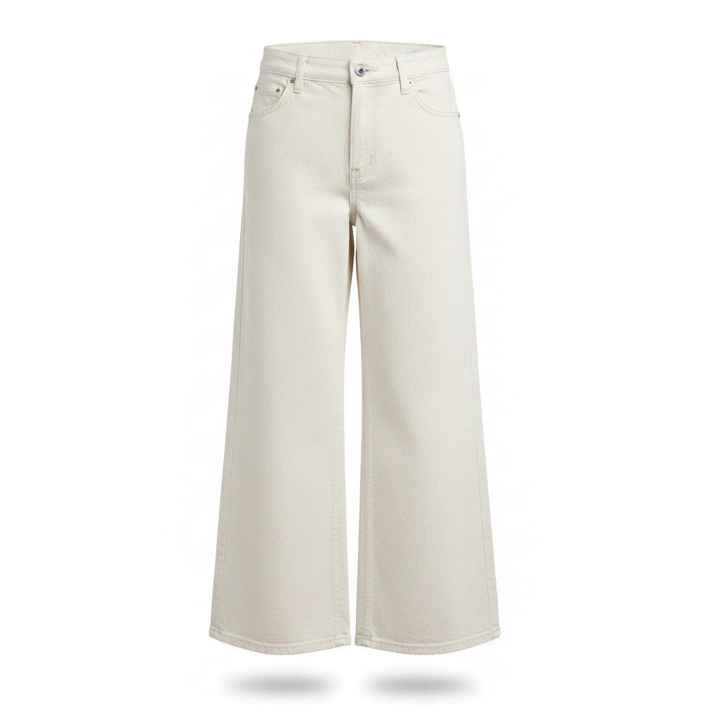 Madewell Womens White Cotton Blend Wide-Leg Jeans The Perfect Vintage Size 30