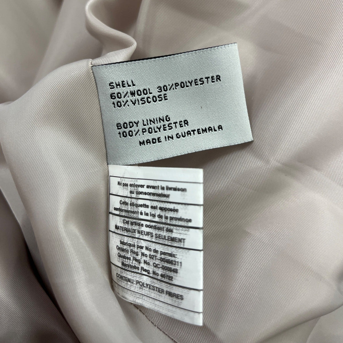 Larry Levine Women's Beige Double-Breasted Turtleneck Coat Sz 12 - New