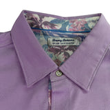 Tommy Bahama Men’s Solid Purple Short Sleeve Button-Up Shirt Sz XL
