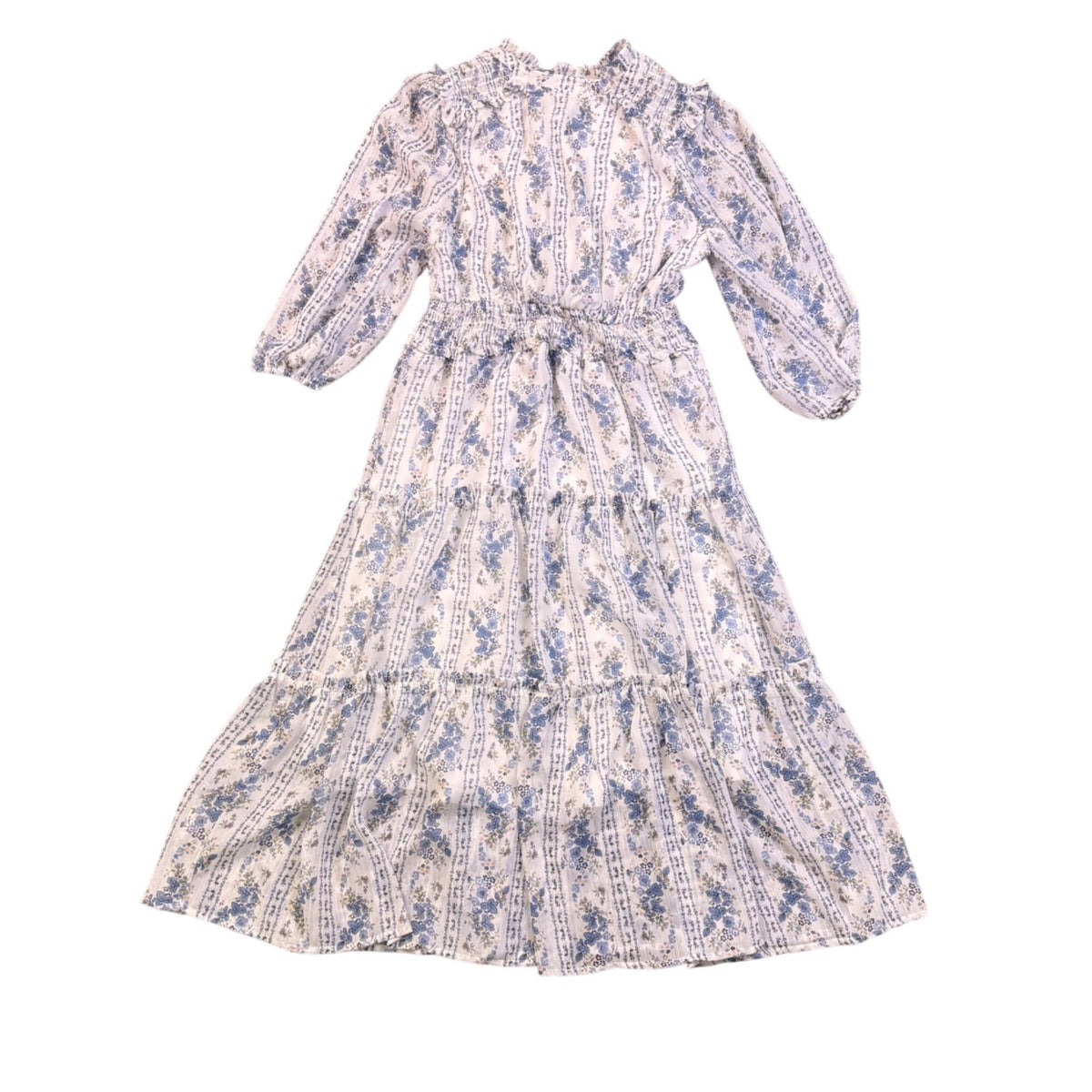 Escape By Blu Pepper Womens White & Blue Floral Maxi Dress Siize M