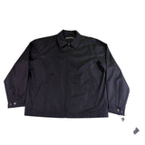 Perry Ellis Mens Black Polyester Zip-Up Jacket Lightweight Casual Fit Size L