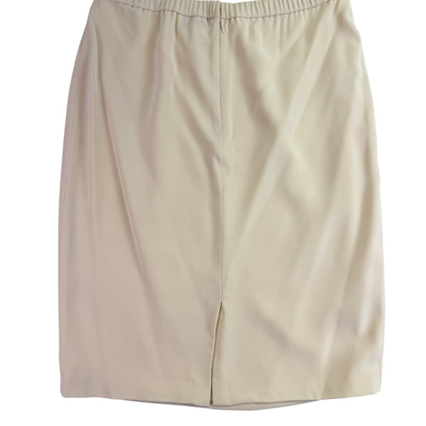 Blacktie Oleg Cassini Womens Beige Two-Piece Tank Top & Skirt Set Size 14