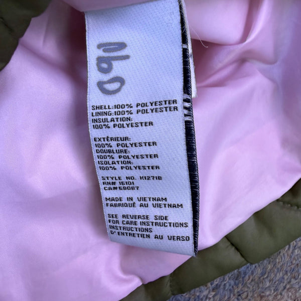 Kate Spade Girls Green Quilted Button-Up Coat With Belt Size Size XS
