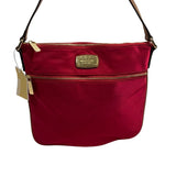 Michael Kors Women's Red Jet Set Flat Crossbody Bag With Gold Accents Sz M - NWT