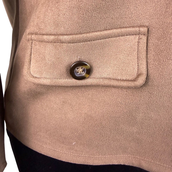 Ann Taylor Womens Taupe Long Sleeve Top Mock Neck Casual Sz XXL