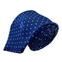 Christian D Mens Navy Blue Polyester & Silk Polka Dot Tie
