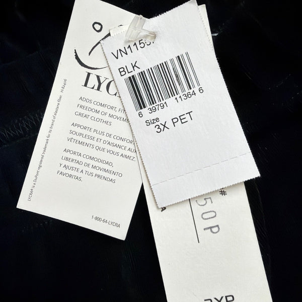 Vikki Vi Womens Black Acetate & Lycra Pull-On Pants 3XP
