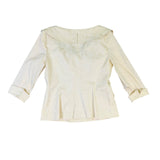 Lauren Taylor Womens Beige Jacquard Blazer & Slit Pencil Skirt Set Size 6