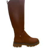 Giani Bernini Women’s Brown All-Man-Made Lug-Sole Jordyy Knee High Boots Size 8M