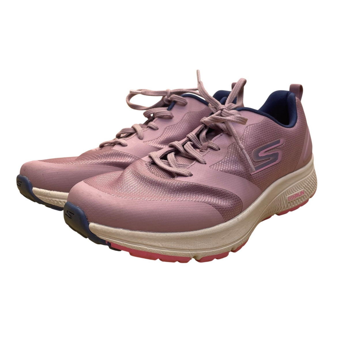 Skechers Womens Pink Athletic Running Shoes Lace-Up Air-Cooled Sz 9.5