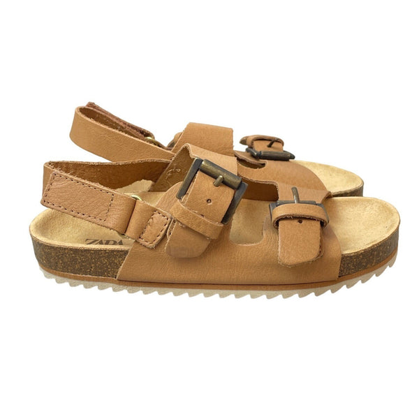 Zara Youth Girl's Tan Brown Strapped Sandals Sz 29 (11.5 US) - NWOB