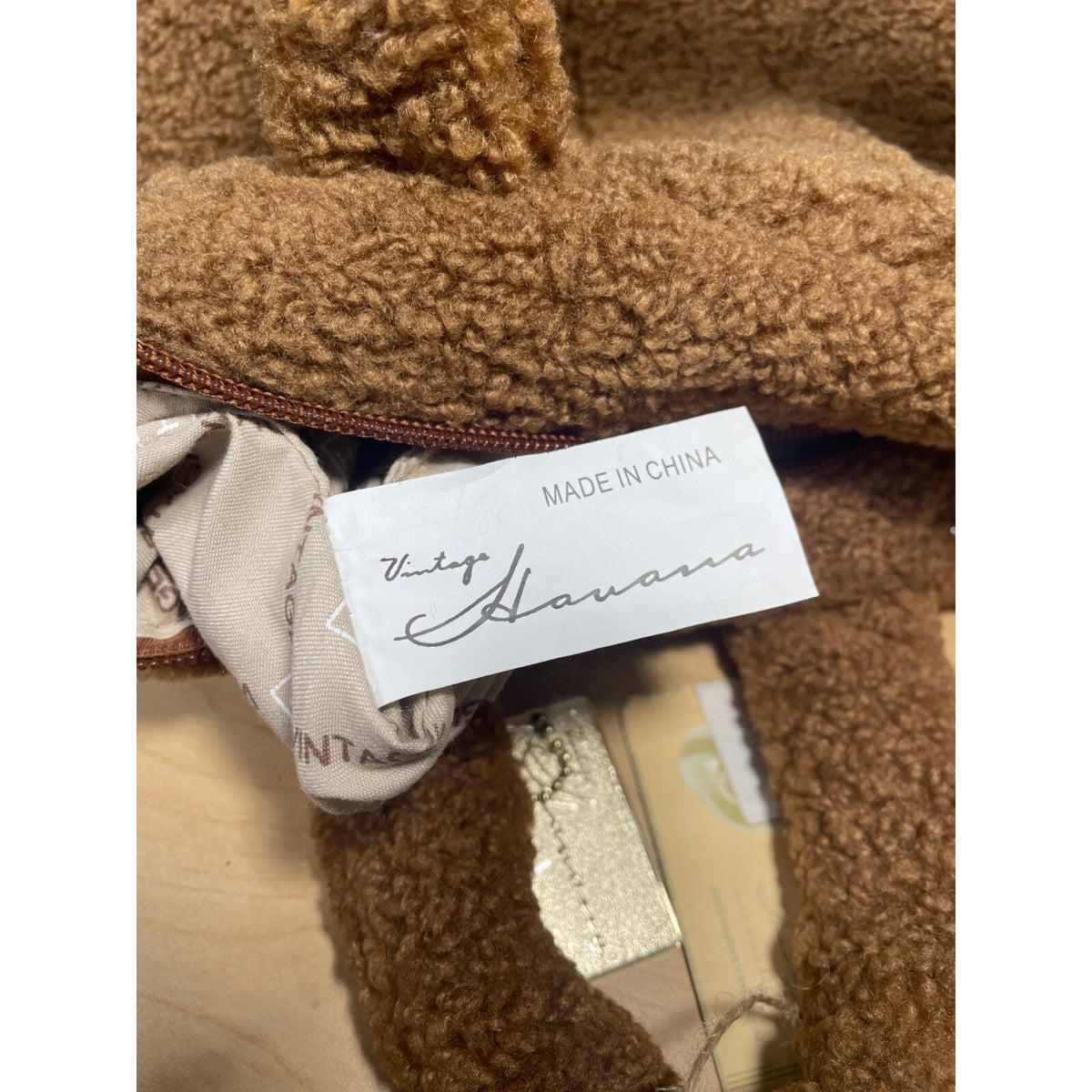 Vintage Havana Brown Fuzzy Women's Small Hand Bag - NWT