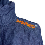 Superdry Mens Blue Windcheater Jacket Zip Closure Camouflage Lining Size L