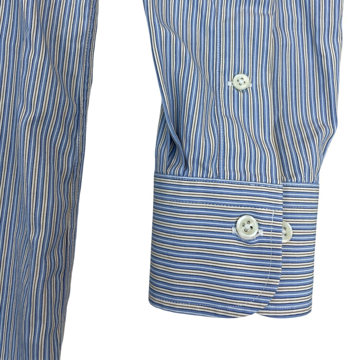 Ralph Lauren Mens Classic Fit Blue & White Striped Dress Shirt Sz 15.5 (32/33)