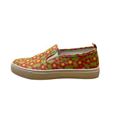 Asos Women’s Green & Pink Canvas With Floral Print Slip-On Sneakers Size US 9