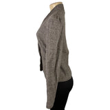 Banana Republic Womens Brown Wool Blend Plaid Pattern Blazer Button Front Sz 6