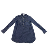 Isabel Maternity Womens Blue Cotton Spandex Long Sleeve Denim Tunic Top Sz XS