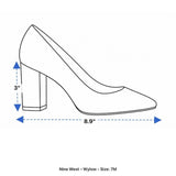Nine West Women’s Blue Denim Open-Toe Wylow 7 Block Heel Mules Size 7M