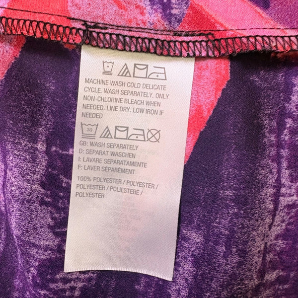 Bob Mackie Womens Multicolor Floral Kimono Jacket  Vibrant Pattern Size L