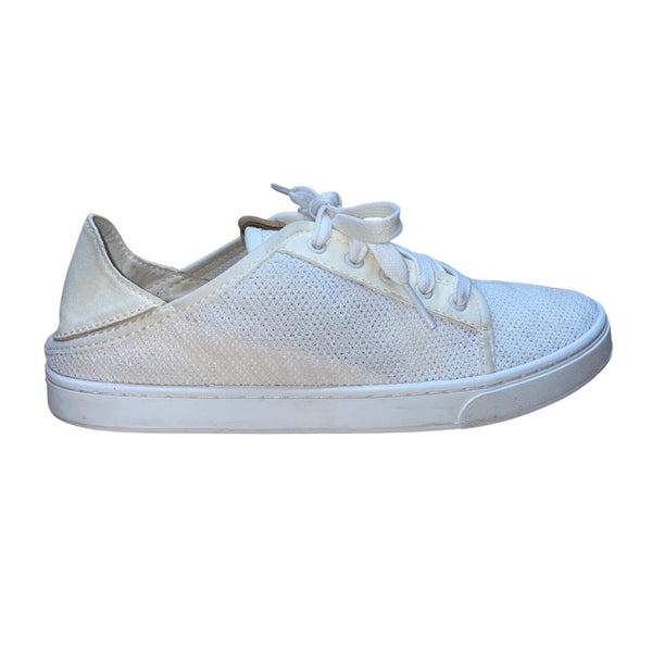 Olukai Women’s White Pehuea Li Mesh Comfort Sneakers Size 7.5