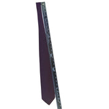 Robert Talbott Mens Purple Silk Tie Herringbone Pattern Handcrafted In USA Class