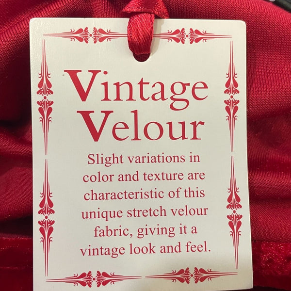 Pajamagram Womens Red Velour Long Sleeve Top S Soft Elegant Comfortable New
