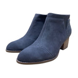 Toms Women’s Gray Suede Faux Wool Side Zipper Closure Ankle Booties Size 6.5