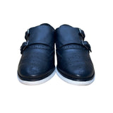 Cole Haan Women’s Black Leather Grand.Os Double Monkstrap Wingtip Shoes Size 9.5