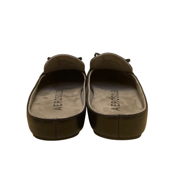 Aerosoles Women’s Black Leather Slip-On Moccasins Cody Moccasin Mules Size 7M