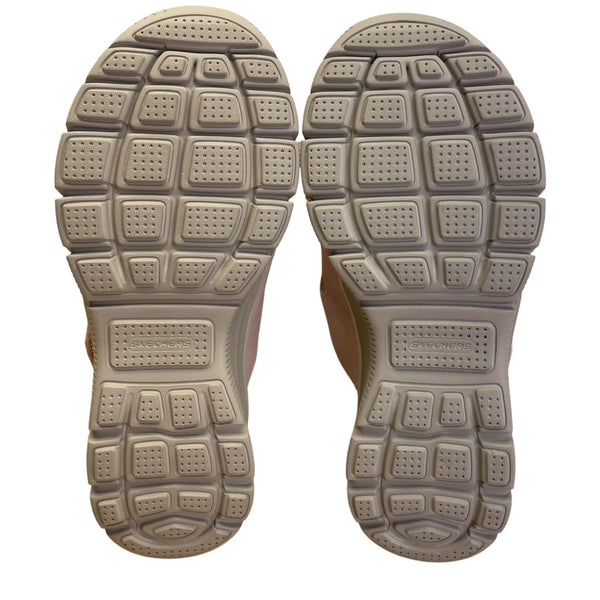 Skechers Women’s Blush Pink Buckle Strap Relaxed Fit Yoga Foam Sandals Sz US 8.5