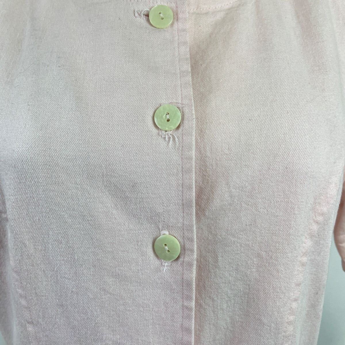 Vintage Talbots Pink Button-Down Short Sleeve Midi Dress With Pockets Sz 4P