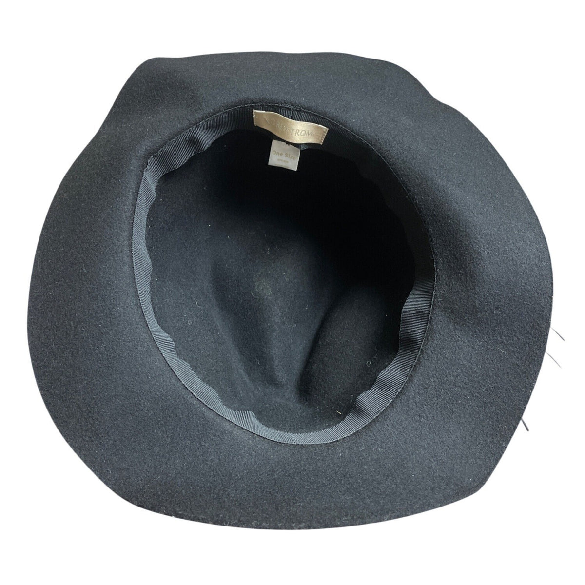 Nordstrom  Black Wool With Feather & Sequin Detail Womens Cloche Hat