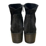 Paul Green Women’s Black Suede Nicole Block Heel Side Zip Ankle Boots Size 10 US