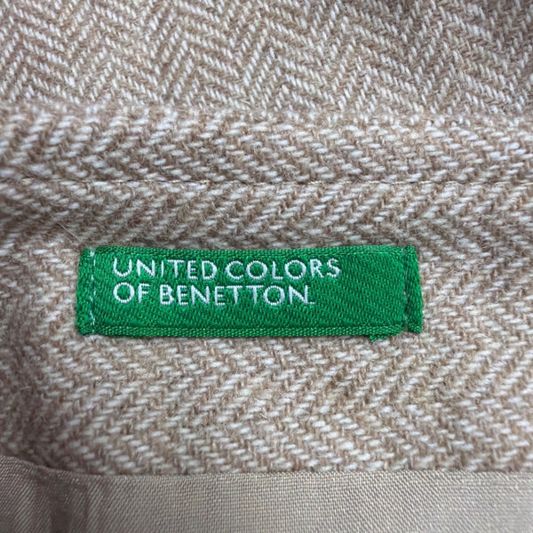 United Colors Of Benetton Women Beige Wool-Blend Flared Skirt Size 38 
