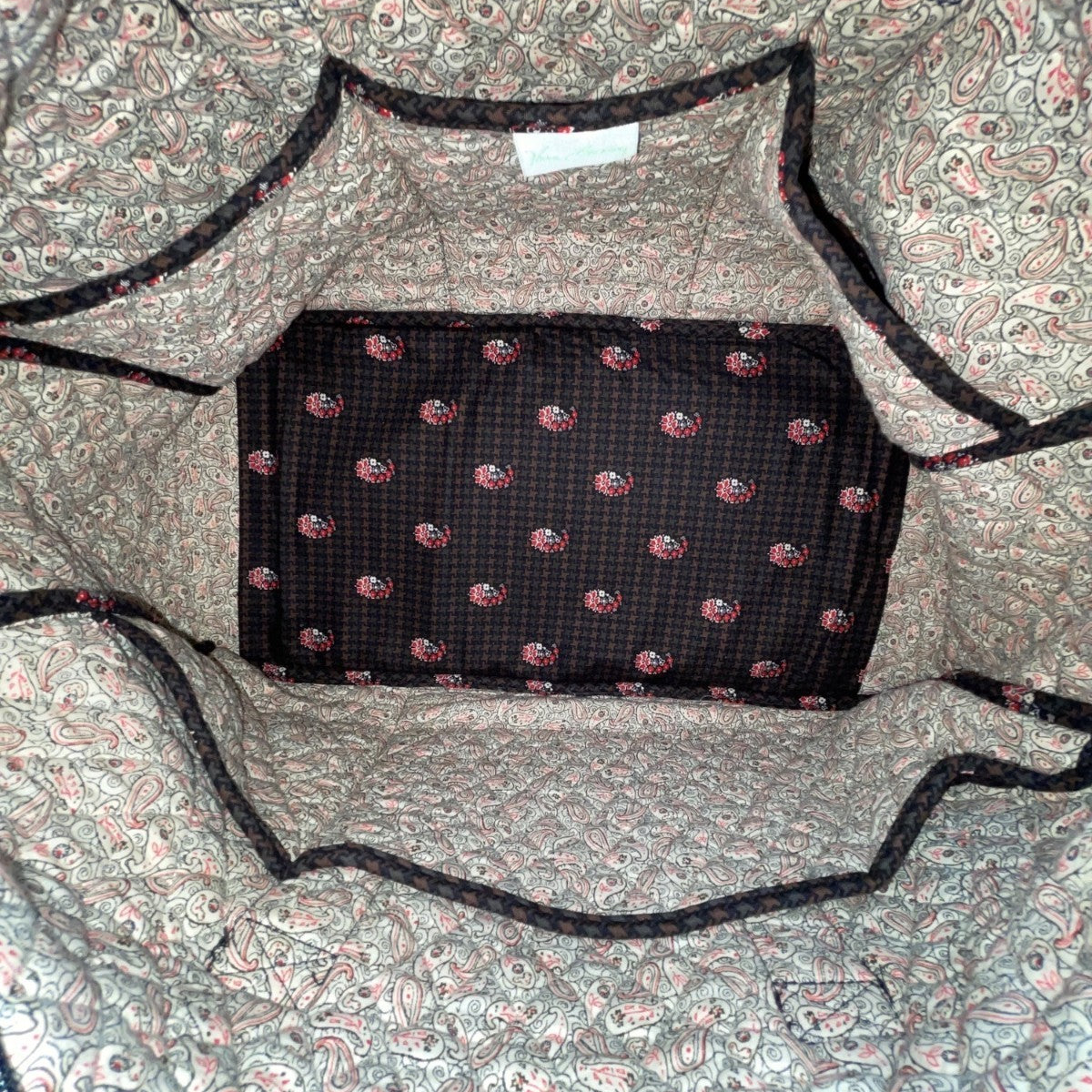 Vera Bradley Women’s Brown Quilted Paisley Fabric Carry-On Travel Duffel Bag