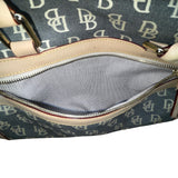 Dooney & Bourke Women’s Beige & Gray Monogram Leather Logo Pocket Tote Bag