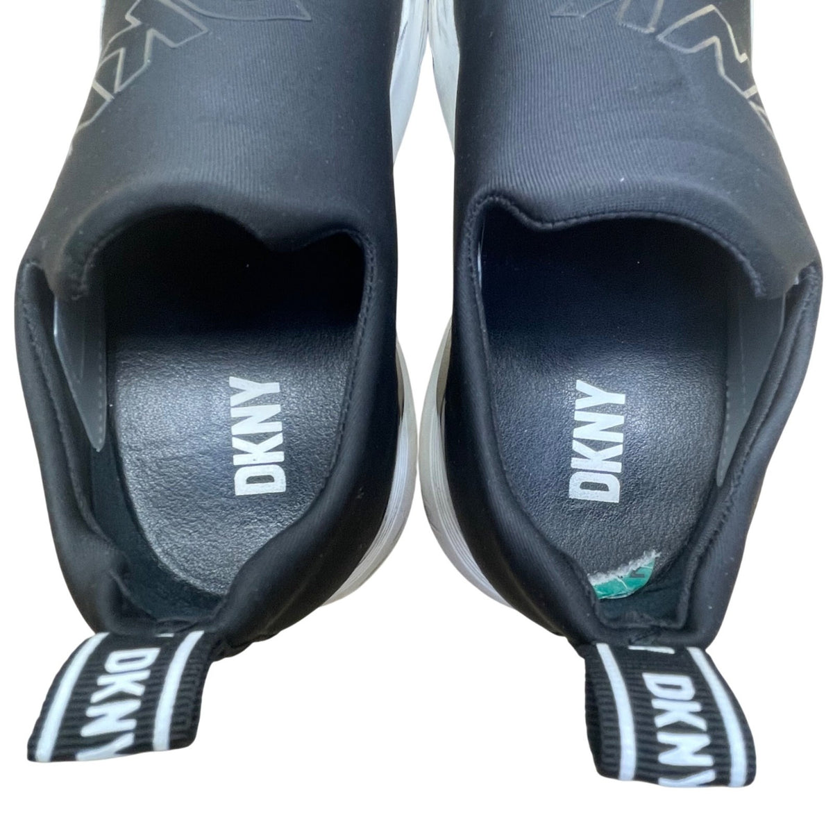 DKNY Women’s Black Slip-On Logo Signature Athletic Nora Sneakers Size 7.5M