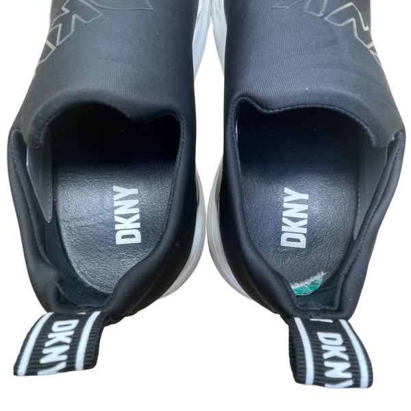 DKNY Women’s Black Slip-On Logo Signature Athletic Nora Sneakers Size 7.5M