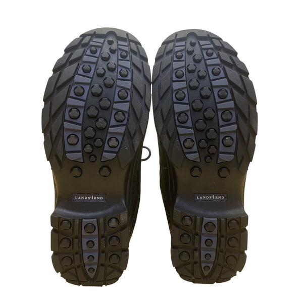 Lands’ End Men’s Black & Navy Lace Up Waterproof Winter Hiking Boots Size 9.5