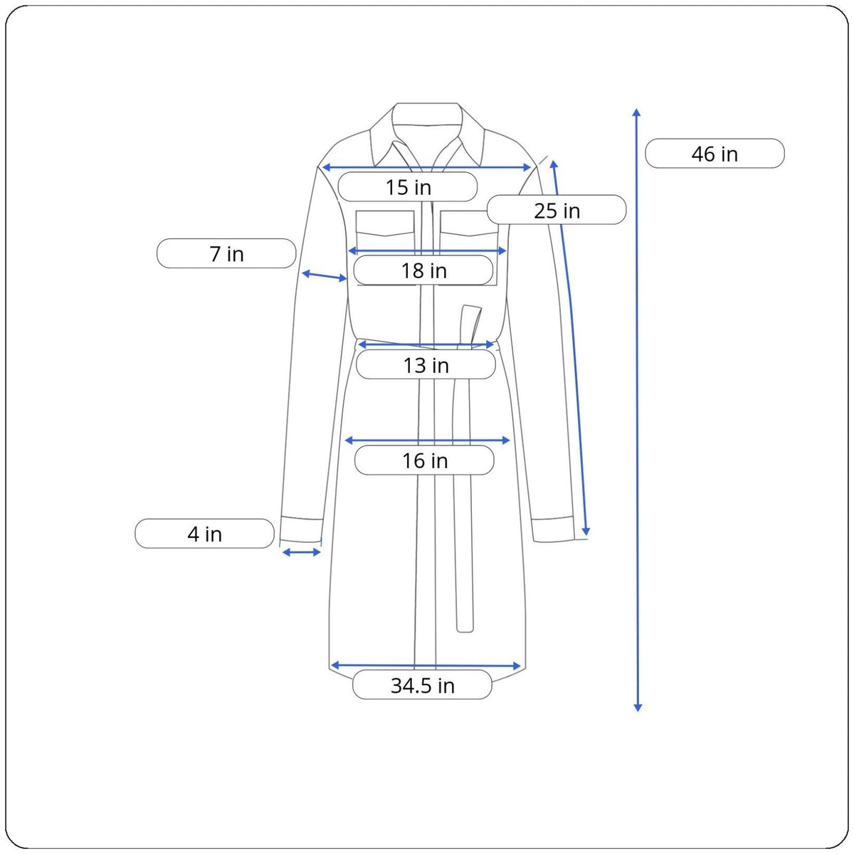 XSL Women’s Green Zip Up pockets Button Arm Dress