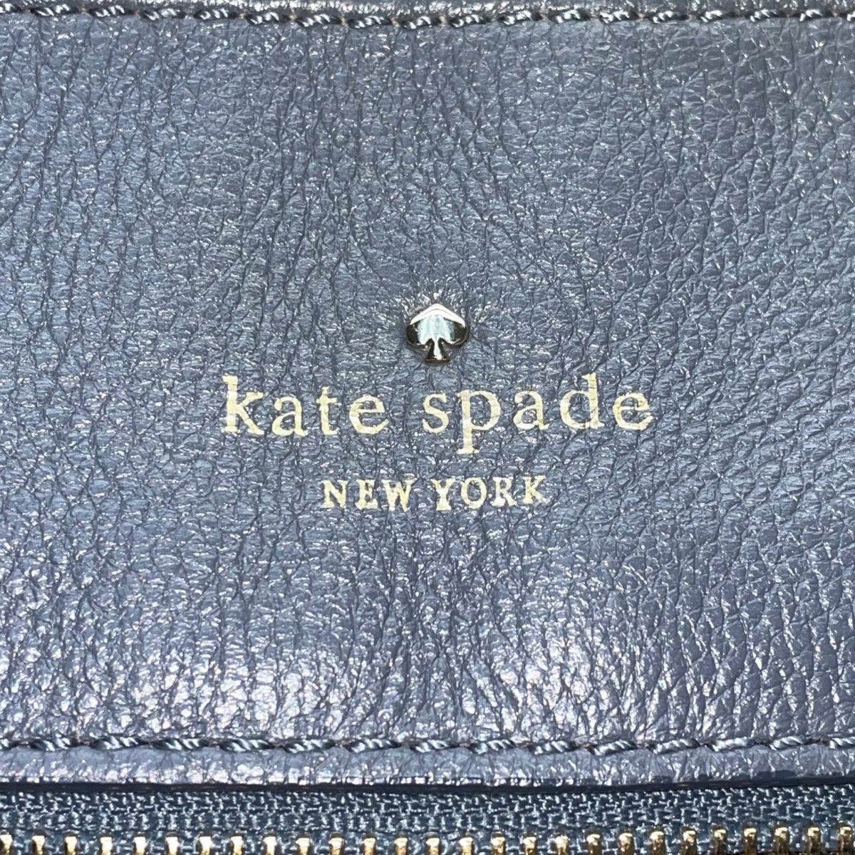 Kate Spade Women’s Gray Leather Adjustable Strap Front Zip Pocket Crossbody Bag