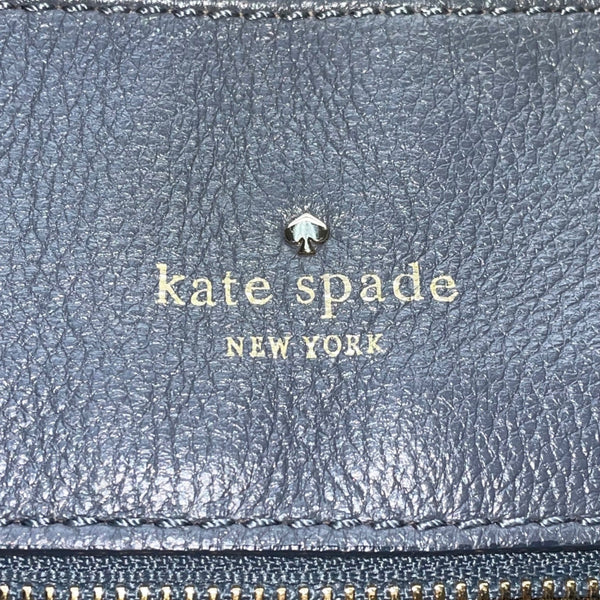Kate Spade Women’s Gray Leather Adjustable Strap Front Zip Pocket Crossbody Bag
