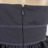 J.Crew Womens Black Wool-Blend Ruffled Halter Midi Dress  Elegant & Lined Size 4