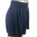Frenchi Black Elastic Waist Flowy Mini Skirt Womens Casual Wear Sz M- New