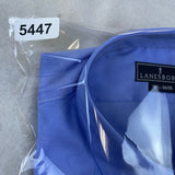 Lanesboro Mens Blue Cotton Non-Iron Long Sleeve Dress Shirt 16.5 34/35 - New